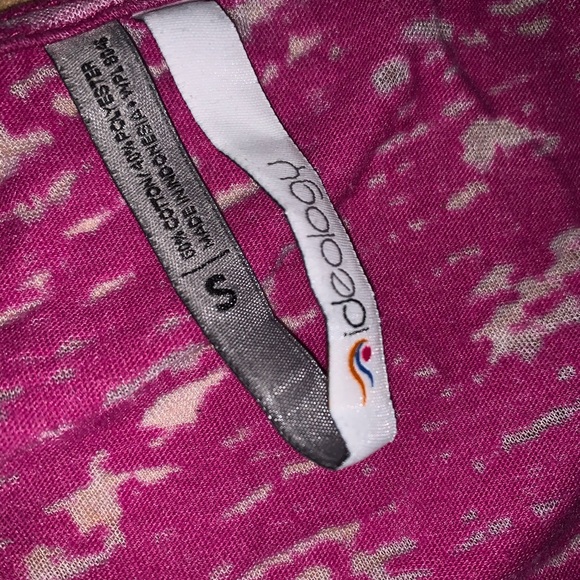 Ideology oversized pink burn out crop top - Picture 4 of 5